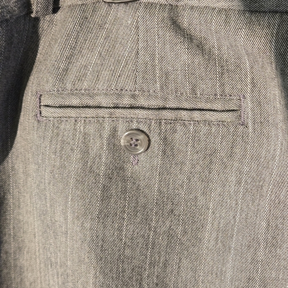 Worthington Petite Modern Fit Gray White Pinstripe Wide-Leg Trousers Women's 14P - Picture 7 of 15